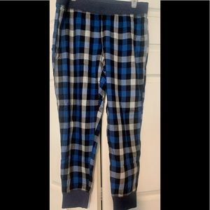 NWOT-VS PJ blue plaid joggers-M